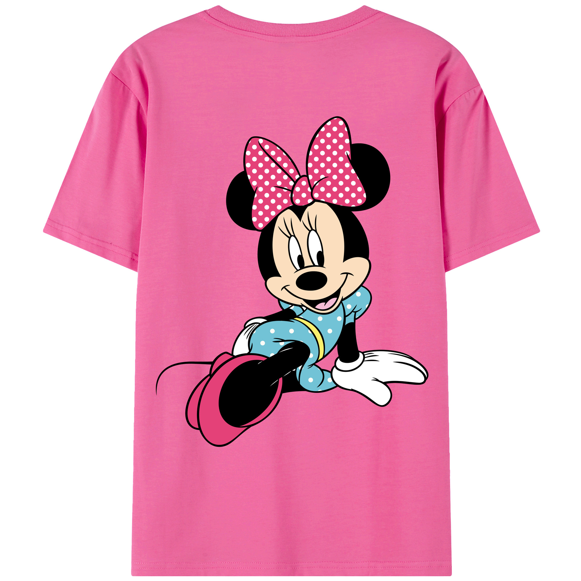 （画像用） ミッキーマウス Mickey Mouse レディース半袖Tシャツ(バックプリント)